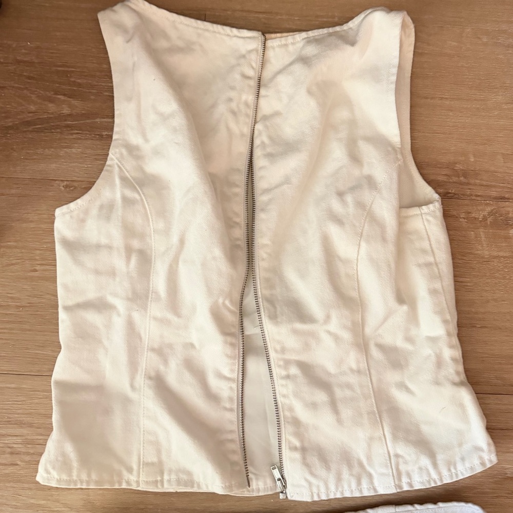 Amanda Uprichard white Set with Zipper Detail - Picture 3 of 8